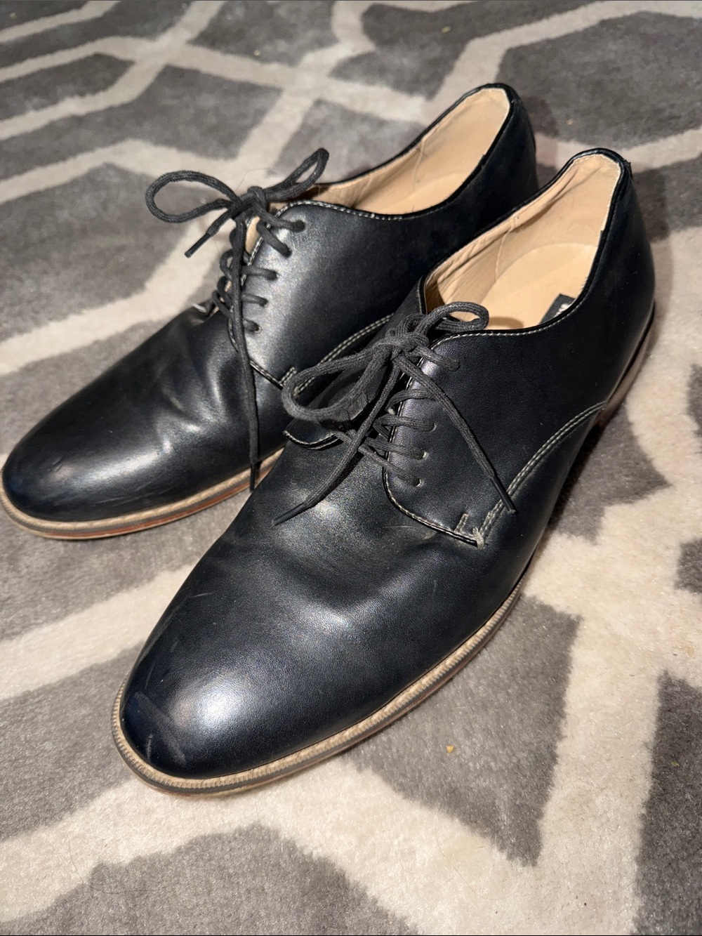 Men’s size 12 black dressy lace up shoes